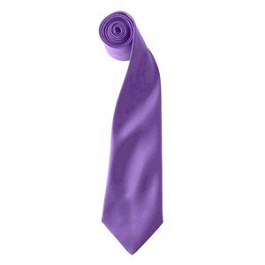 Premier Colors Mens Satin Clip Tie (Pack of 2) / Rich Violet